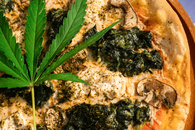 pizza con cannabis